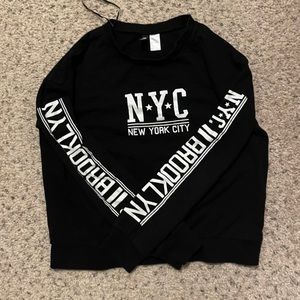 black longsleeve new york shirt